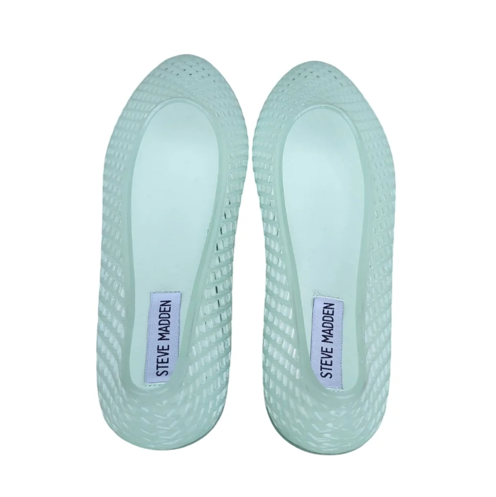 Steve Madden Size 9 Gyzmo Jelly Flat Mint Green - Picture 4 of 8